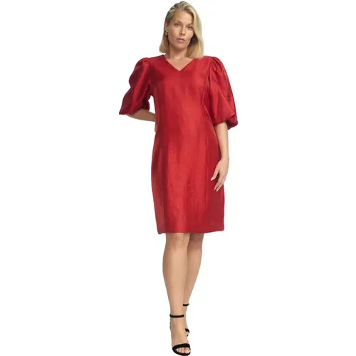 Nadia Dress with V-Neck , female, Sizes: 2XL, M, L, XL, S - 2-Biz - Modalova