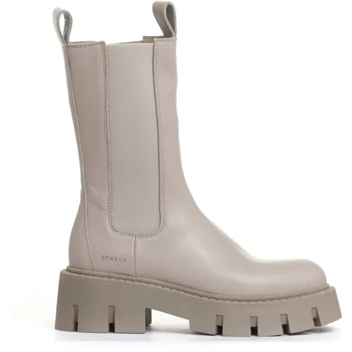 Beiger Leder Chelsea Boot mit Strukturierter Sohle - Copenhagen Shoes - Modalova