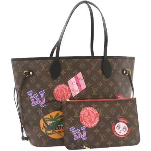 Pre-owned Tote Bags, female, , Size: ONE SIZE Pre-owned Multicolored Canvas Neverfull Tote Bag - Louis Vuitton Vintage - Modalova