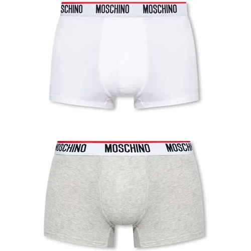 Branded boxers 2-pack , male, Sizes: 2XL, S, XL, XS - Moschino - Modalova