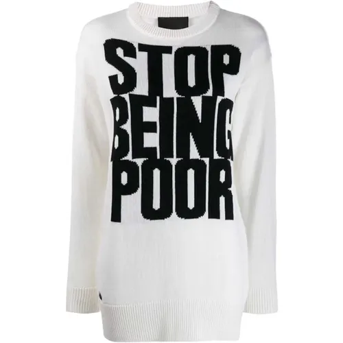 Weißer Casual Pullover Rundhals - Philipp Plein - Modalova