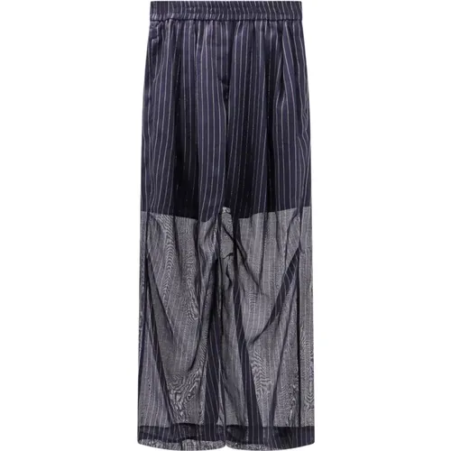 Womens Clothing Trousers Ss24 , female, Sizes: S - BRUNELLO CUCINELLI - Modalova