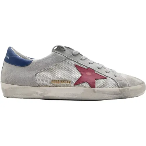 Superstar Grey Red Star Sneakers , female, Sizes: 10 UK - Golden Goose - Modalova