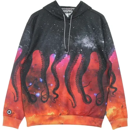 Hoodies, male, , Size: L Black Lightweight Hoodie with Logo - Octopus - Modalova