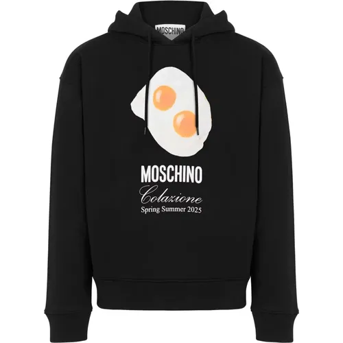 Hoodies, male, , Size: L Hoodie Print Sweater Cotton - Moschino - Modalova