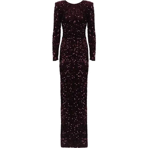 Sequin Long Dress , female, Sizes: S, XS - Elisabetta Franchi - Modalova