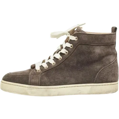 Pre-owned Sneakers, male, , Size: 8 US Pre-owned Suede sneakers - Christian Louboutin Pre-owned - Modalova