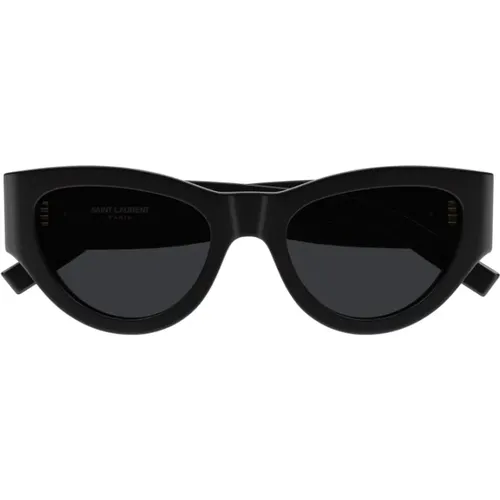 Thick Acetate Sunglasses in , female, Sizes: 53 MM - Saint Laurent - Modalova