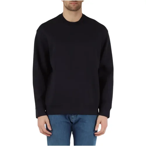 Double Jersey Cotton Sweatshirt , male, Sizes: L - Emporio Armani - Modalova