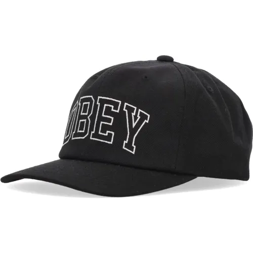 Caps, male, , Size: ONE SIZE Classic Snapback Curved Visor Cap - Obey - Modalova