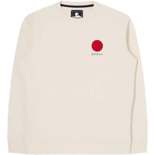 Japanese Sun Sweatshirt Whisper , male, Sizes: L, XL, M - Edwin - Modalova