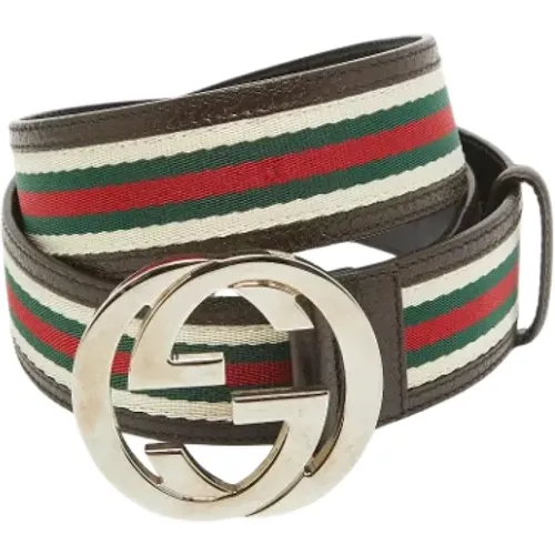 Pre-owned Belts, male, , Size: ONE SIZE Pre-owned Leather belts - Gucci Vintage - Modalova