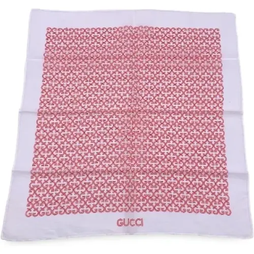 Pre-owned Scarves, female, , Size: ONE SIZE Pre-owned Cotton scarves - Gucci Vintage - Modalova