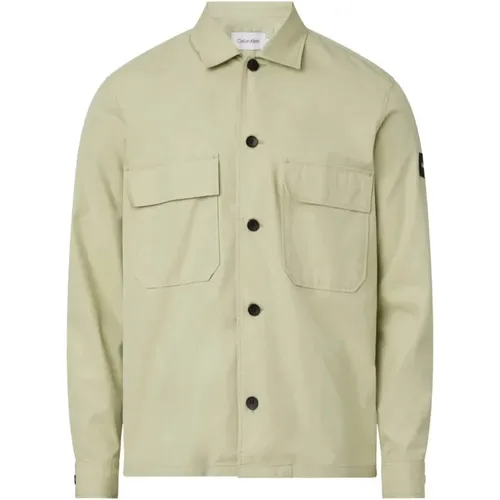 Baumwoll-Nylon-Overshirt-Jacke , Herren, Größe: XL - Calvin Klein - Modalova