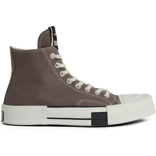 Grey Drkshdw Lace-Up Sneakers , male, Sizes: 8 UK, 10 1/2 UK, 7 1/2 UK, 5 1/2 UK, 5 UK, 10 UK, 6 1/2 UK, 9 1/2 UK, 2 1/2 UK, 9 UK, 7 UK, 2 UK, 8 1/2 U - Rick Owens - Modalova