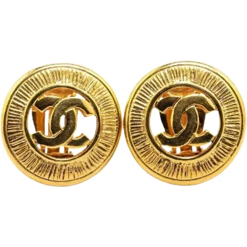 Pre-owned Jewellery, female, , Size: ONE SIZE Pre-owned Metal earrings - Chanel Vintage - Modalova