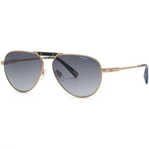 Sunglasses, male, , Size: ONE SIZE Golden Metal Sunglasses - Chopard - Modalova