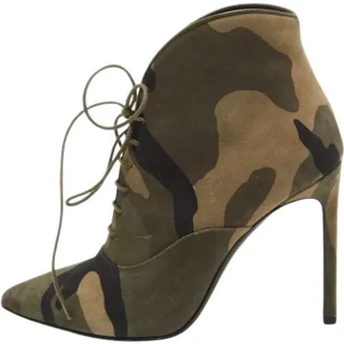 Pre-owned Suede boots , female, Sizes: 2 1/2 UK - Yves Saint Laurent Vintage - Modalova
