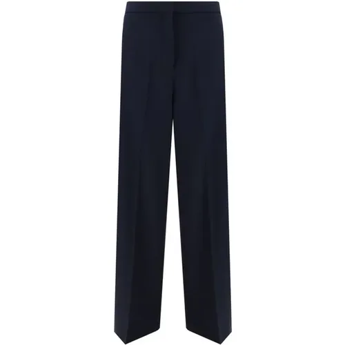 Wide Trousers, female, , Size: L Stretch Cotton Women's Relaxed Fit Pants - Fabiana Filippi - Modalova