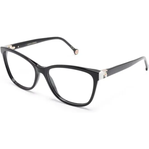Klassische Schwarze Optische Brille , Damen, Größe: 55 MM - Carolina Herrera - Modalova