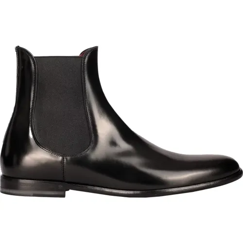 Leather Ankle Boots - Regular Fit - Cold Weather - 100% Leather , male, Sizes: 6 UK - Dolce & Gabbana - Modalova