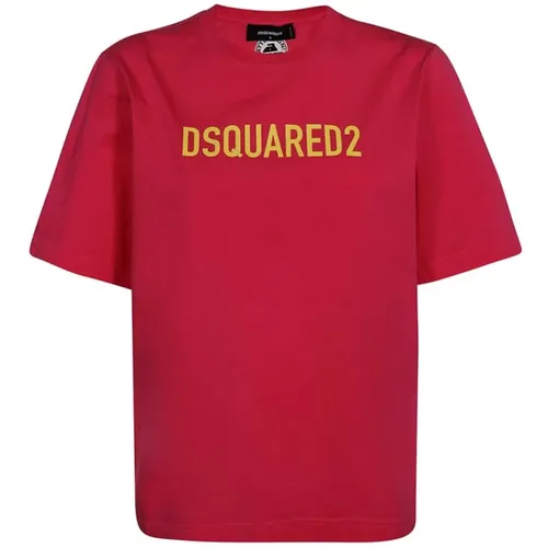 Bedrucktes Crew-neck T-Shirt , Damen, Größe: S - Dsquared2 - Modalova