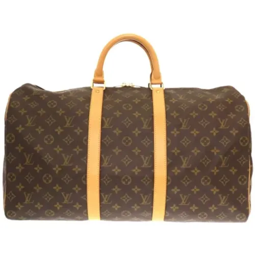 Pre-owned Weekend Bags, female, , Size: ONE SIZE Pre-owned Canvas travel-bags - Louis Vuitton Vintage - Modalova