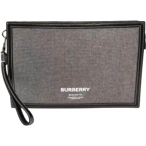 Pre-owned Clutches, male, , Size: ONE SIZE Pre-owned Canvas clutches - Burberry Vintage - Modalova