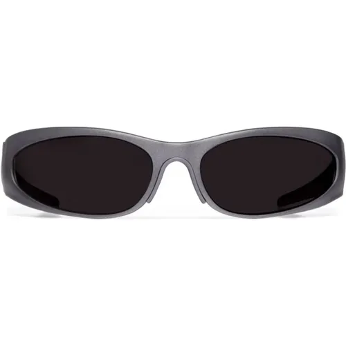 Grey Oval Sunglasses , female, Sizes: ONE SIZE - Balenciaga - Modalova