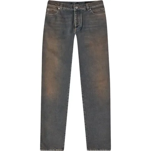 Vintage Distressed Denim Jeans , male, Sizes: W32 - Balmain - Modalova