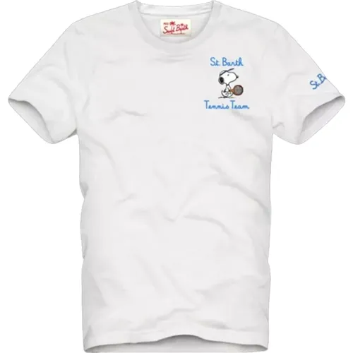 Snoopy Padel T-Shirt , Herren, Größe: L - MC2 Saint Barth - Modalova