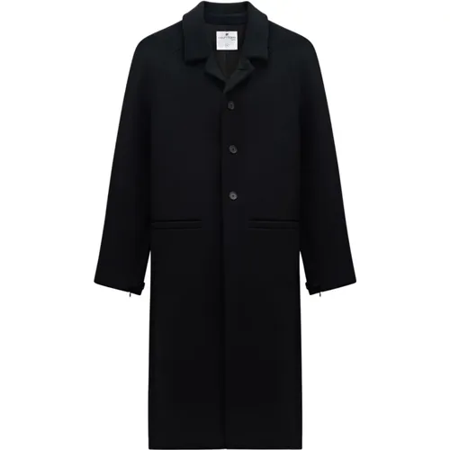 Single-Breasted Coats, male, , Size: M Zipped-Sleeve Coat - Courrèges - Modalova