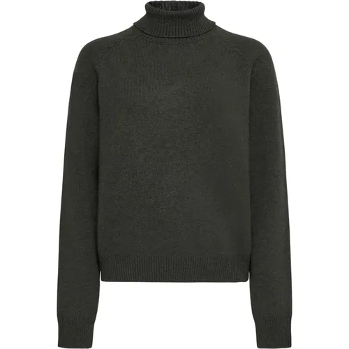 Dark Cashmere Turtleneck Sweater , female, Sizes: XS - Fendi - Modalova