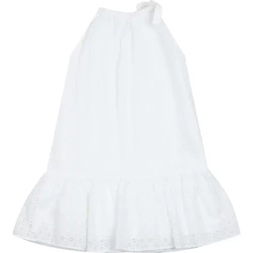 Blumenbesticktes Weißes Kleid für Mädchen - Philosophy di Lorenzo Serafini - Modalova