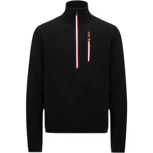 Turtlenecks, male, , Size: 2XL Half-Zip Fleece Sweatshirt - Moncler - Modalova