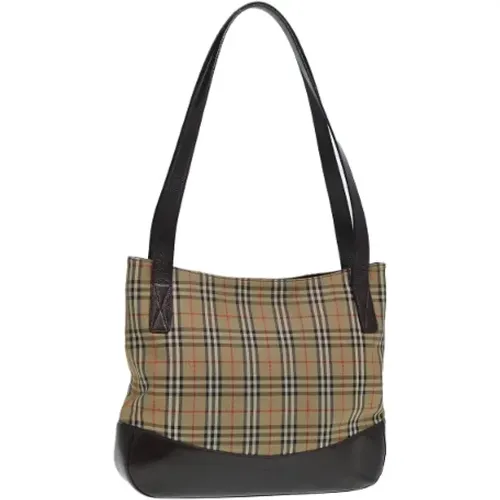 Pre-owned Tote Bags, female, , Size: ONE SIZE Pre-owned Canvas shoulder-bags - Burberry Vintage - Modalova