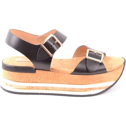Flat Sandals with Glitter Pattern , female, Sizes: 5 UK - Hogan - Modalova
