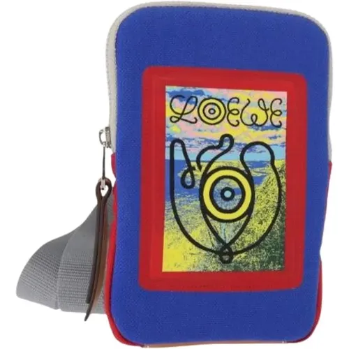 Pre-owned Cross Body Bags, female, , Size: ONE SIZE Pre-owned Canvas Pouch - Loewe Pre-owned - Modalova