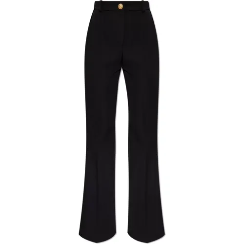 Wide Trousers, female, , Size: XS Wool trousers - Balmain - Modalova