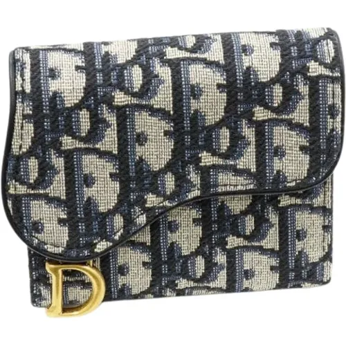 Pre-owned Wallets, female, , Size: ONE SIZE Pre-owned Cotton Wallet - Dior Vintage - Modalova