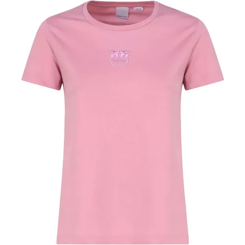 T-Shirts und Polos aus Baumwollmischung , Damen, Größe: S - pinko - Modalova