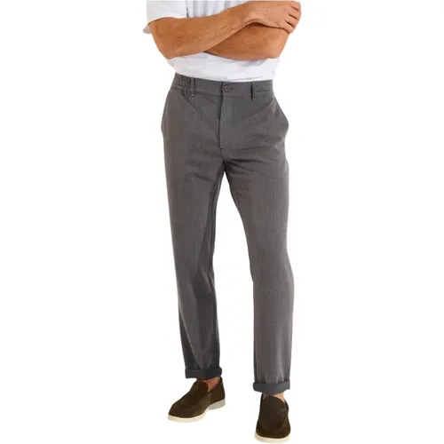 Straight Trousers, male, , Size: M Grey Chino Pants Serge Maiorca - Cala 1789 - Modalova