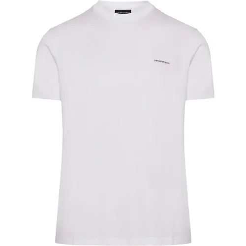 Lyocell/cotton t-shirt , male, Sizes: XL, L, 3XL, 2XL, M - Emporio Armani - Modalova