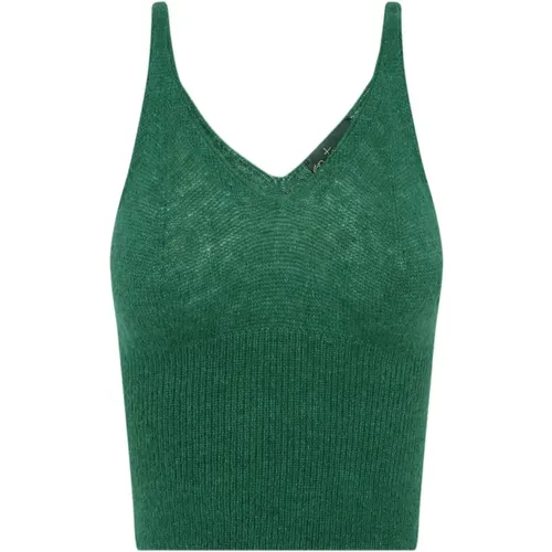 Grünes Alpaka Merino Tank Top , Damen, Größe: L - Cortana - Modalova