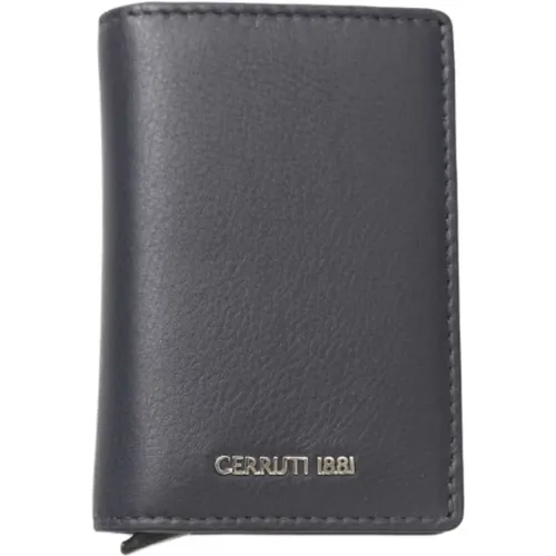 Wallets & Cardholders, male, , Size: ONE SIZE Leather Wallet with Frontal Logo - Cerruti 1881 - Modalova