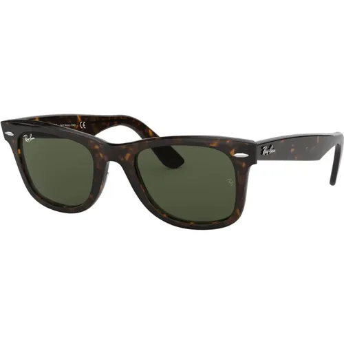 Sunglasses, unisex, , Size: 54 MM Classic Wayfarer Sunglasses Dark Havana/Green - Ray-Ban - Modalova