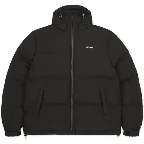 Schwarze Steppjacke Herbst/Winter 2024 , Herren, Größe: M - IUTER - Modalova