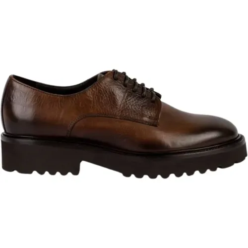 Klassische Leder Derby Schuhe mit 3 cm Absatz , Damen, Größe: 36 EU - Doucal's - Modalova