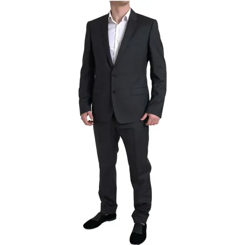 Single Breasted Suits, male, , Size: 2XL Slim Fit 2 Piece Suit - Dolce & Gabbana - Modalova