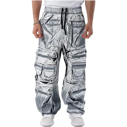Cargo cotton pants with elastic waist , male, Sizes: L - Diesel - Modalova